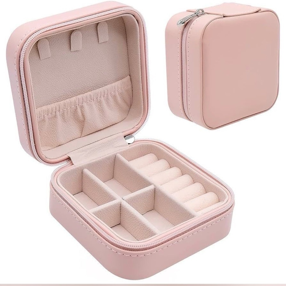 Travel Jewelry Organizer Case for Women - Blush Pink
